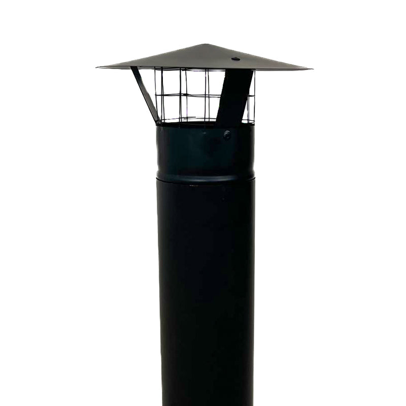 Poêle à bois ovale Hygge | 4,5 kW 18 kg | Ensemble de conduit de fumée à paroi simple