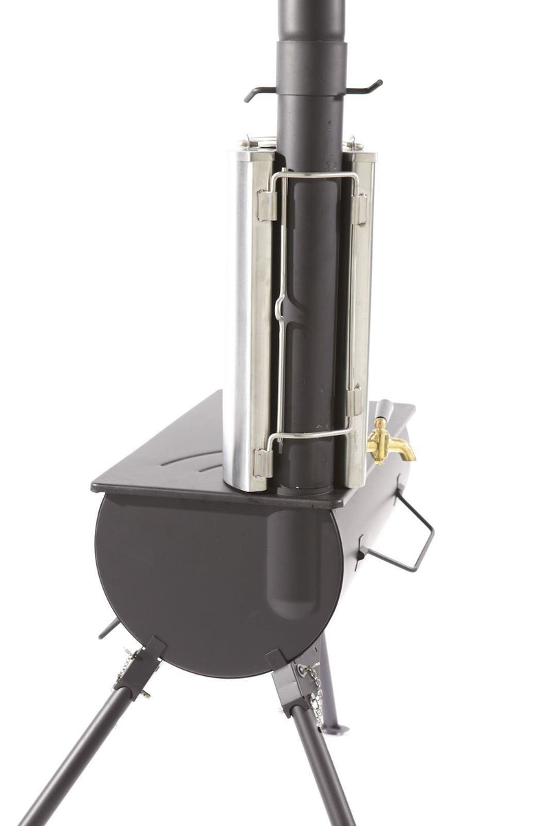 Poêle à bois portatif Pioneer | 2,5 kW 12 kg - Ensemble chauffe-eau