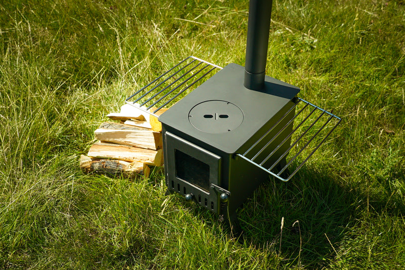 zelt mit holzofen Firebox Vista Tragbarer Holzofen mit großem Fenster